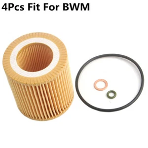 4X Car Oil Filter For BMW E60 E61 E84 E85 E91 E92 E93 128i 135i 525i 3 5series - Picture 1 of 10