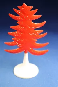 O/S - Plasticville - #CT-6 Red with White Base Evergreen Tree - HTF - BEAUTIFUL - Picture 1 of 6