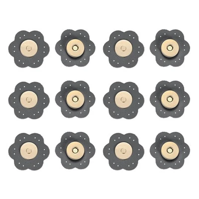 6Set Leather Snaps Buttons, Magnetic Snap Closures for Handbag/Purses [Gray] - Image 1 of 4