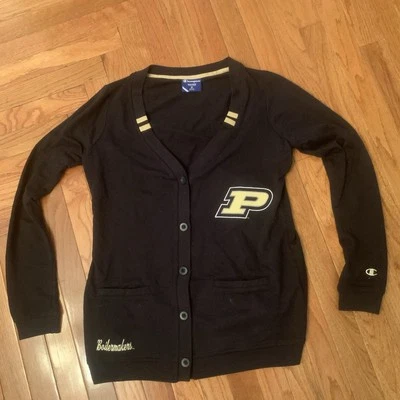 复古普渡锅炉制造商大学轻毛衣开衫丑陋毛衣足球 — 第 1/4 张图片