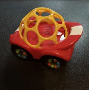 Oball 4.5" Red Rattle & Roll Car Toy Convertible Little Balls O'Ball - Picture 1 of 4