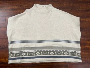 Faherty x Yellowtail Beige Park City Short Sleeve Poncho Size XS/S Women’s - Picture 1 of 11