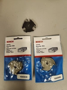2x Bosch 85609M 3/16" Carbide Tipped 3-Wing Slotting Cutter Bit - Picture 1 of 4