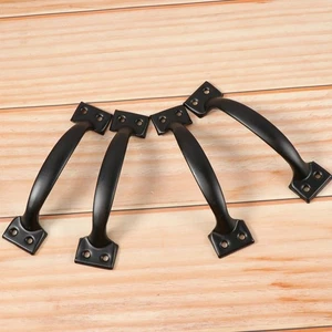 12 Stück Küche Schubladengriff Knauf Schwarz Retro Knödelform Eisenzug - Bild 1 von 12