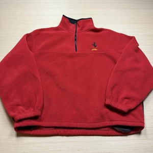 Vintage Ferrari 90s 1/4 Zip Pullover Fleece Embroidered Logo Men’s Large Y2K - Picture 1 of 11
