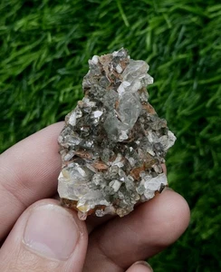 Chlorite & Rutile Included Quartz Cluster On Matrix From Skardu Pakistan.  - Picture 1 of 10