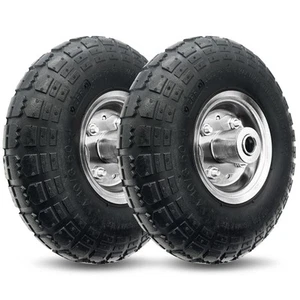 4.10/3.50-4" Tire and Wheel Flat Free, 2 Pack 10" Air Filled Tires Utility Ca... - Bild 1 von 6
