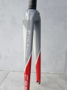 Colnago C59 Carbon Fork, TSCV Grey/Red, 700c, 1 1/8", 330mm Steerer, New - Picture 1 of 11