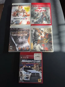 PS3 Spielepaket, Midnight Club - Bulletstorm - Street Fighter IV - Madden 12 - Dead Island - Bild 1 von 1
