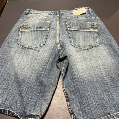 VTG Brooklyn Xpress Shorts Men 38 Baggy Y2K Grunge Skater Denim Jorts Foto 1 de 4