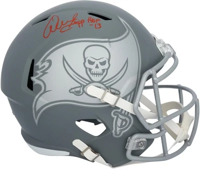 Warren Sapp Tampa Bay Buccaneers Signed Riddell Slate Replica Helmet w/HOF Insc - Image 1 of 2