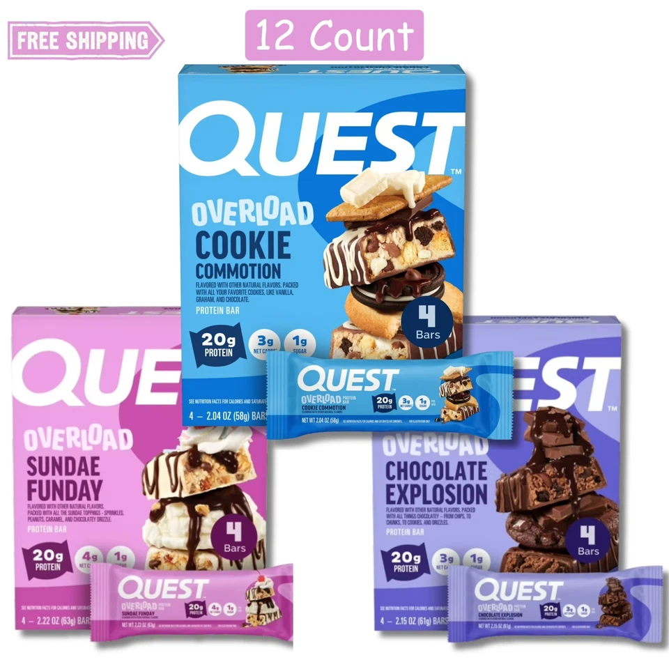 Barra de proteína Quest, Verity Pk, 20 g de proteína, helado de 12 quilates, chocolate, sobrecarga de galletas Foto 1 de 1