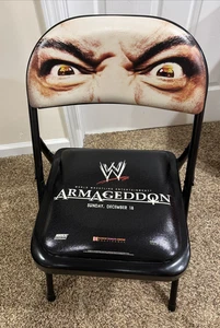 RARE WWE Armageddon 2005 Ringside Folding Padded Chair Undertaker vs Randy Orton - Picture 1 of 17