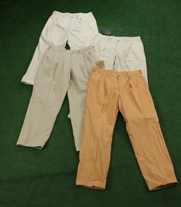 Lot Of 4 Bills Khakis M1 Original Twill Relaxed Pleated Khakis Pants 37x30 L36 - Picture 1 of 3