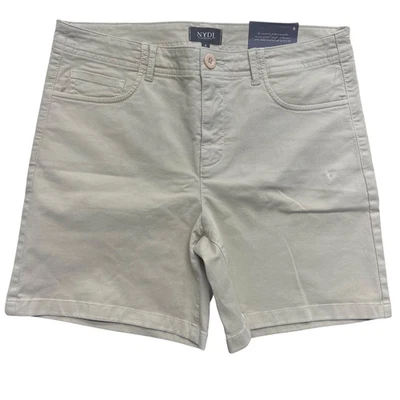 NYDJ Shorts Womens 6 Beige Feather 5-Pocket Lift Tuck Technology Casual Stretch - Image 1 of 4