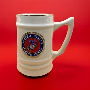 Vintage US Marine Corps Militär Siegel Logo Becher/Stein/Krug - 6" hoch Sammler - Bild 1 von 3