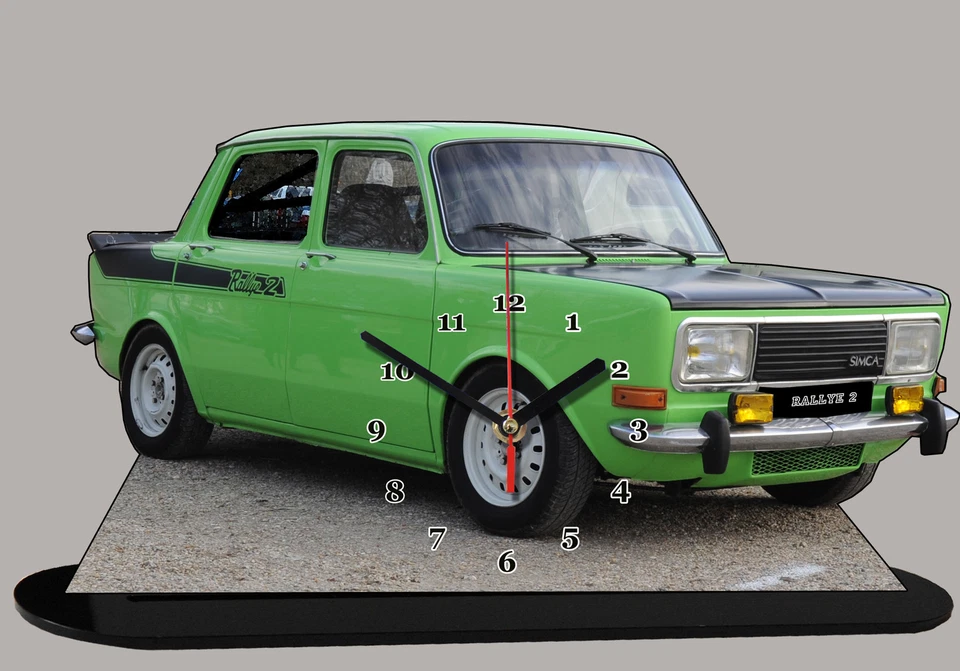 Voiture miniature, SIMCA RALLYE2, 03 en horloge sur socle  - Photo 1/1