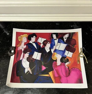 Linda Le Kinff Serigraph Art Print Plate Signed The Orchestra Musicians - Picture 1 of 11