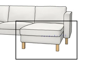 IKEA Slipcover KARLSTAD Chaise SEAT Lynneryd Natural Chaise Top Cover- 1 Piece - Picture 1 of 4