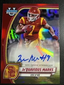 Jo'quavious Marks Bowman University 2024 AUTO 4/5 Red Refractor - Picture 1 of 3