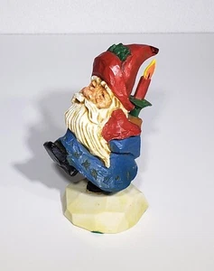 1994 David Frykman Christmas Oh The Joy Red Blue Santa Candle Figurine 4.625"EUC - Picture 1 of 9