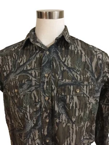 Carhartt Men Large L/S Mossy Oak Treestand shirt Camouflage Camo USA MADE SP345 - Picture 1 of 19