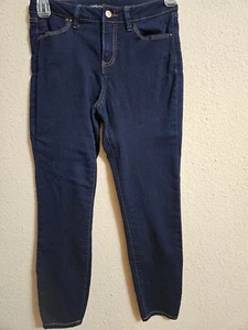 Miss Poured In Blue Jeans Damen blau Skinny dunkle Waschung Stretch - Größe 4 - Bild 1 von 7