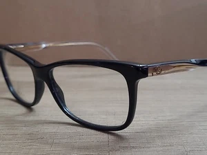 Gucci GG 3643 OWM Eyeglasses FRAMES Black & Gold With Twist 52 14-140  Italy - Picture 1 of 8