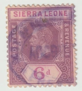 Early 1900 Sierra Leone - King George V - 6 d. Stamp - Picture 1 of 2