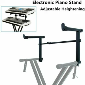 1x Electronic Piano Keyboard Extension Rack Panio Stand Adjustable Double Braced - Picture 1 of 10