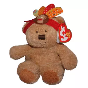 Ty Beanie Baby Little Bear - MWMT (Bear Indian 2006) Thanksgiving - Picture 1 of 1