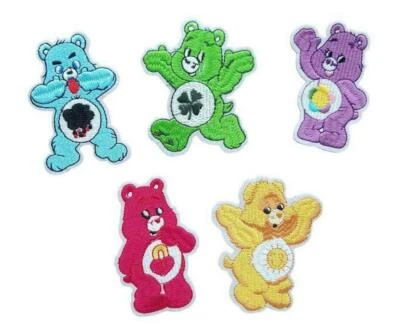 Care Bears Cartoon Characters Embroidered Iron On Patch Set of 5