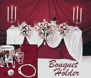 3 Bridal Bouquet Holder C Wedding Flowers Table Display Centerpiece Clamp 3 Vit