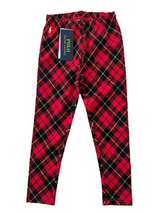 Polo Ralph Lauren Girls Tartan Red Plaid Leggings ( 5 ) - Picture 1 of 2