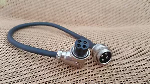 1xMICROFONO ASTATICO maschio 4 pin angolo retto a 4 pin femmina adattatore ICOM HS-44SC - Foto 1 di 3