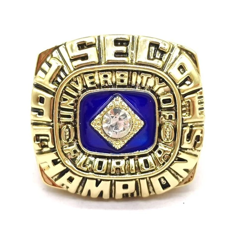 1991 Steve Spurrier Florida Gators Ring Football Champions Souvenir Gold Plated Cover
