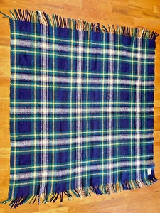 Clean, Vintage, B. Altman NYC Rolled Fringe Throw Blanket Made in Italy 57x66 - Picture 1 of 7