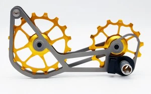 SwishTi Road Cycle Oversized Pulley Titanium Cage for Campy/Campagnolo Gold - Picture 1 of 10