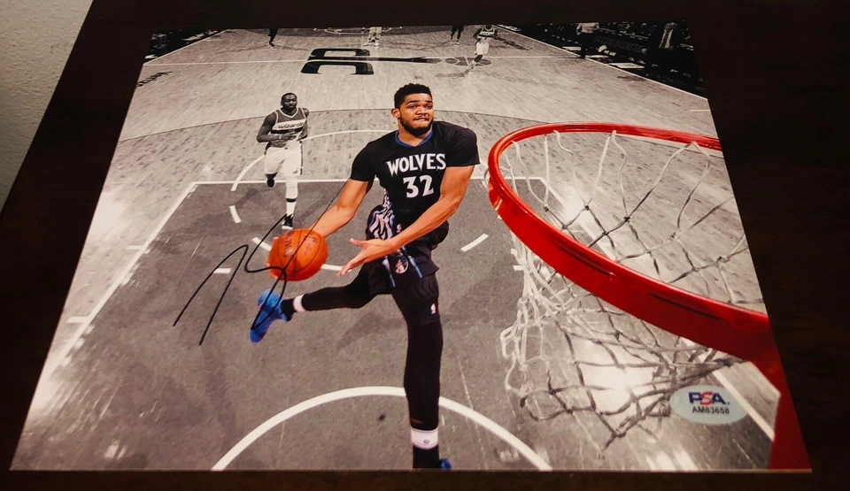 Karl Anthony Towns Minnesota Timberwolves Signed 8x10 Photo PSA - Image 1 of 1