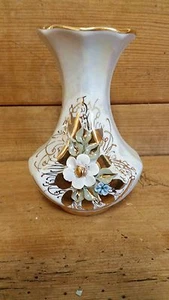 Fenix Russian Vase / Gold Gilded / Handmade / Porcelain / 5" Tall - Picture 1 of 8
