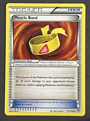 Pokémon TCG - XY Base Set (1) Muscle Band 121/146 Regular Uncommon (Used/MP) - Image 1 of 2