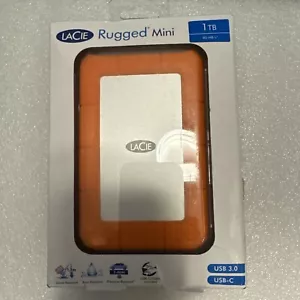 LaCie Rugged Mini, 1TB USB 3.0 Portable External Hard Drive for PC and Mac BNIB - Picture 1 of 1