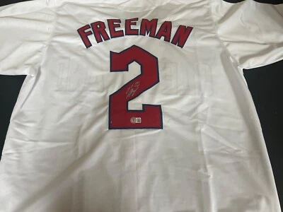 Tyler Freeman Guardians Auto Signed Jersey Custom Beckett Rookie Hologram White  - Image 1 of 3