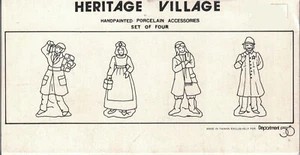 Dept 56 Heritage Village Collection “City People” Accessories Set of 4 59676 - Picture 1 of 2