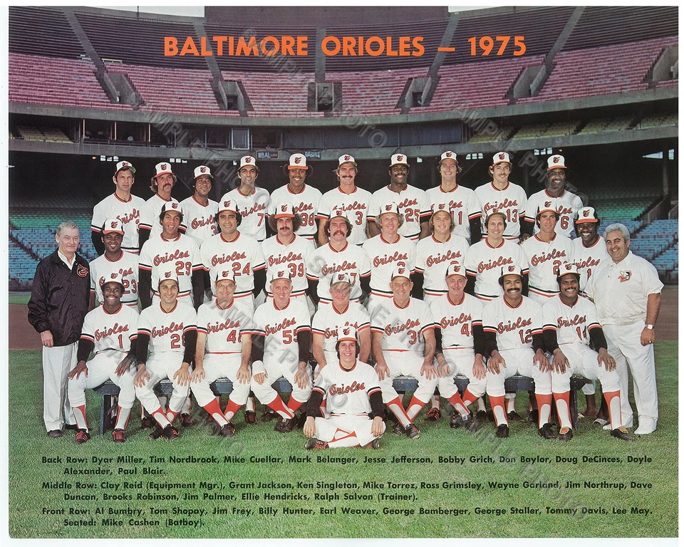 1975 BALTIMORE ORIOLES 8x10 TEAM PHOTO PICTURE - Image 1 of 1