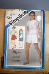 Pantalones Cortos Simplicity 6419 Talla 10-12-Patrón Sin Cortar Niñas Prendas para el torso Tejidos Elásticos - Imagen 1 de 4