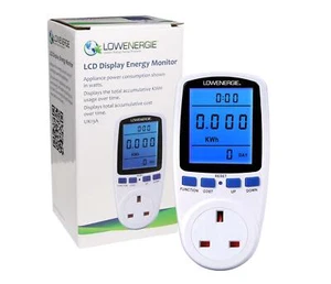 Medidor de consumo de energía eléctrica enchufable Reino Unido monitor de energía analizador de vatios Kwh - Imagen 1 de 11