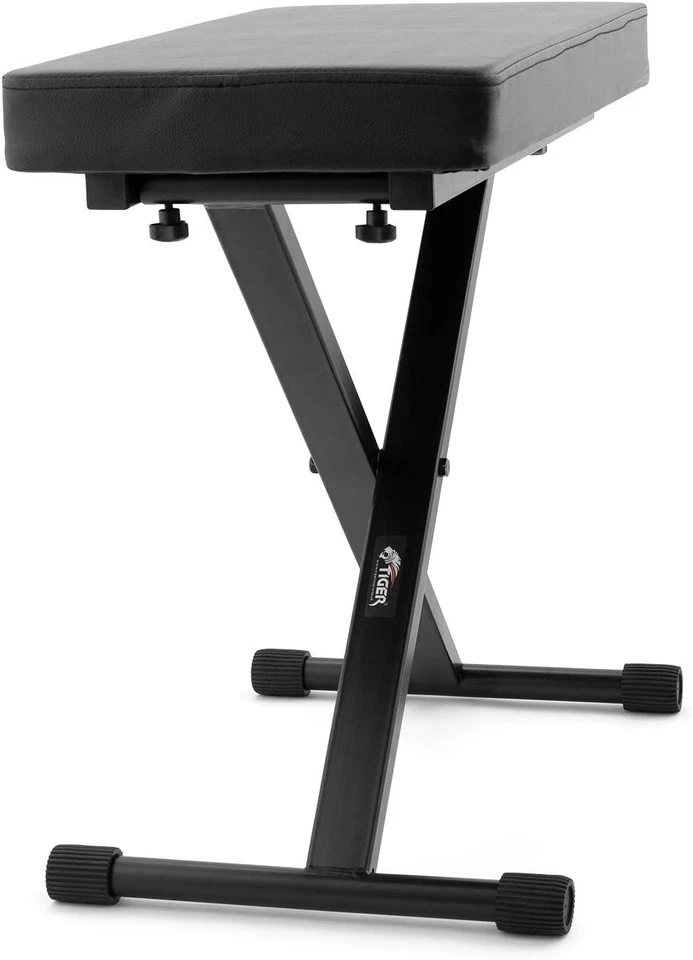 Tiger PST7-BK Keyboardbank, Klavierhocker, 4 Höhenstufen einstellbarer und zusam - Bild 1 von 2