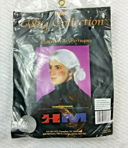 HMS Wig Collection Mens White Thomas Jefferson Fancy Dress Party Wig One Size - Picture 1 of 4