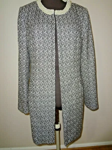 "Krl Lagerfeld" Damen Strickjacke/Mantel Deko Kragen Strick Style Stoff Small  - Bild 1 von 8